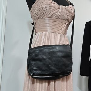 RENATO ANGI VENEZIA Black Leather Crossbody Bag